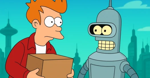 Futurama 1999 Matt Groening Fox futuro entregador Fry Bender