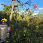 Bombeiros resgatam homem com dores na perna em área rural de Brazlândia